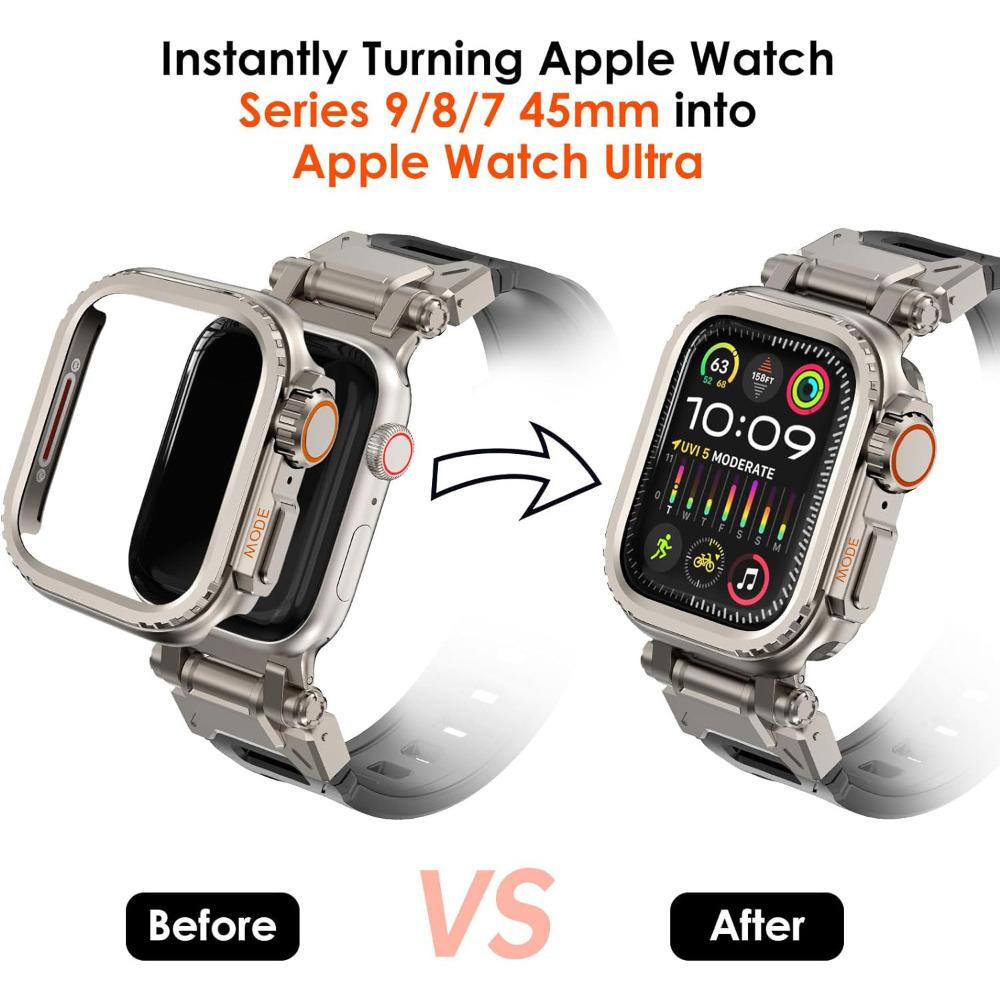 Stainless Steel Band+Case for Apple Watch Strap 46mm 49mm 44mm 45mm Correa Bracelet Protective Cover Iwatch 10 9 8 7 Se 6 Ultra