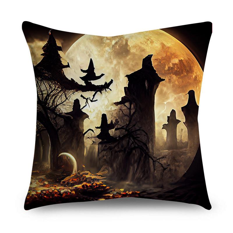 NIGHTWISH Halloween Pattern Pillowcase Holiday Design Home Decor Sofa Cushion Cover 40/45/50cm Happy Easter Day