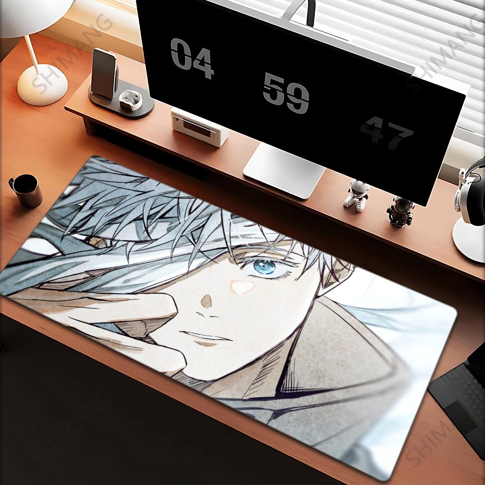 Tappetino Mouse Anime Jujutsu Kaisen Gojo Satoru Grande Tappetino Mouse da Gioco Tappetini Mouse Tastiera per Giocatori Tappetino per Scrivania del Computer Tappeto Grande