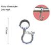 DRELD 10pcs Wardrobe Hanging Tube Pipe Rod Hooks Kitchen Pan Hook Bathroom Hook Hanger for Towel Clothes 16mm/19mm/22mm/25mm