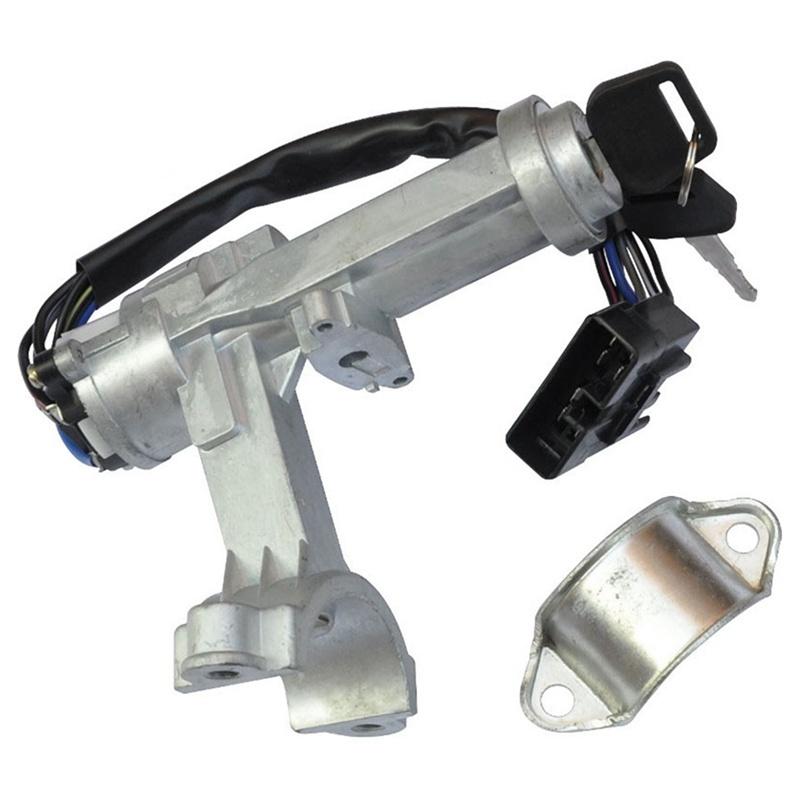 Ensemble Contacteur d'Allumage et Serrure de Porte avec 2 Clés pour Toyota Corolla EE90 69057-12090 45280