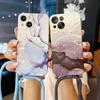 Crossboyd Lanyard Rope Marble Pattern Soft Tpu Phone Case For Iphone 14 12 13 Pro Max 11 Length Adjustable Strap Cover