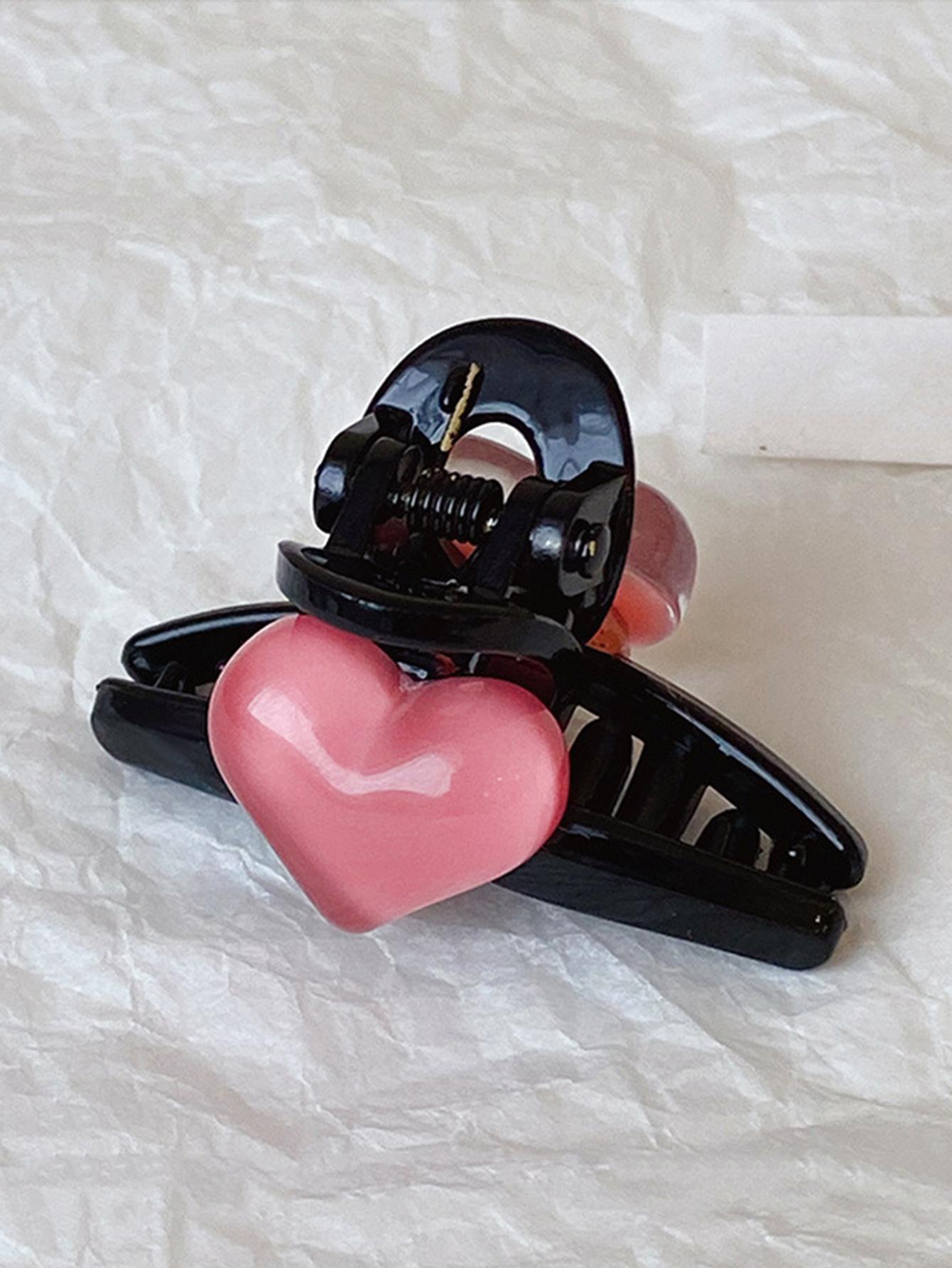 

1/2 шт. Модные простые милые геометрические розовые заколки для волос в форме сердца для женщин, девушек, аксессуары для волос для вечеринок