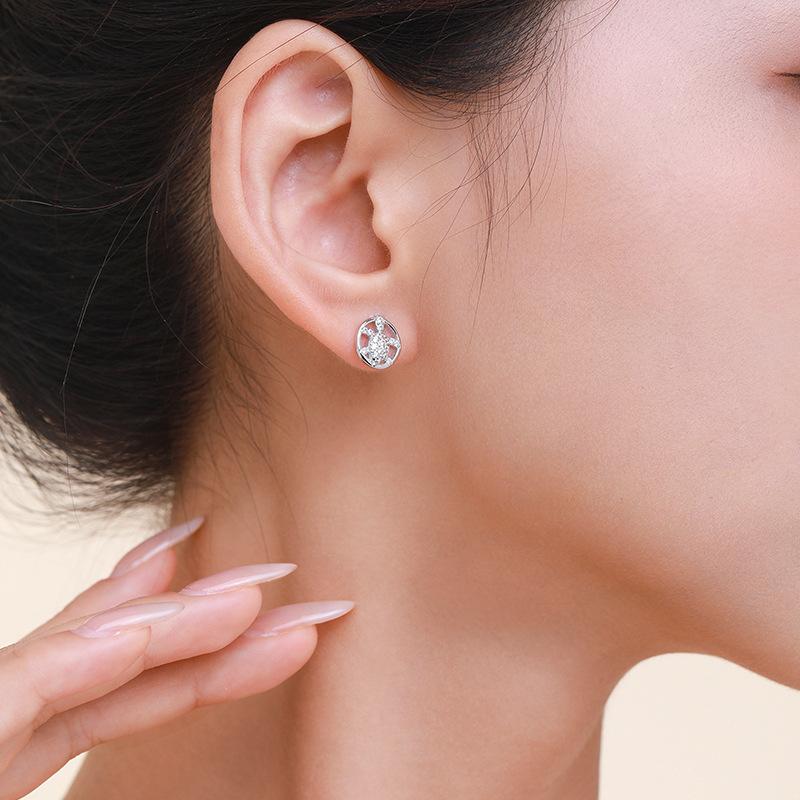 Tancise 925 Sterling Silver Zirkonové náušnice Visací náušnice pro ženy Dárky na svatbu