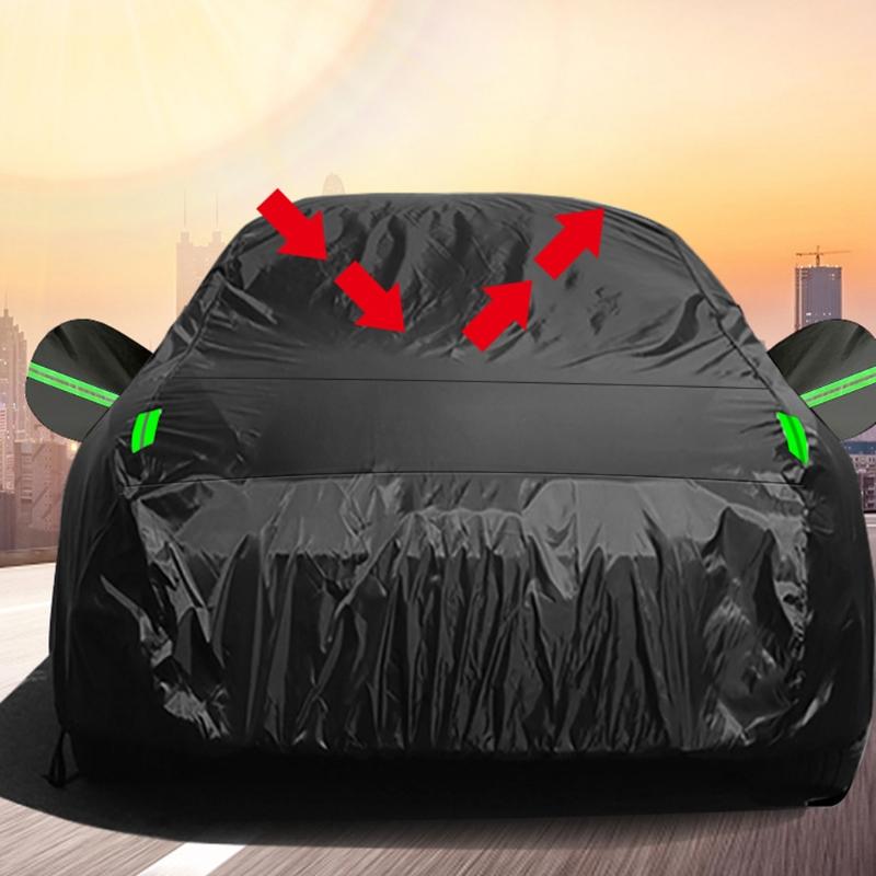 Funda de Coche Impermeable para Todo Clima para SUV/Sedán Diseño con Cremallera S-XXL YM-YXL Estacionamiento Exterior Cubierta Completa Lluvia para Sol UV Pro