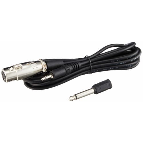 WINTECH KEM-02 Karaoke Microphone with Echo Function, for Karaoke/Speech/Vocals, Echo Level, Mini Plug/Standard Plug Compatible, 3m Cord, by Hiroka Bu