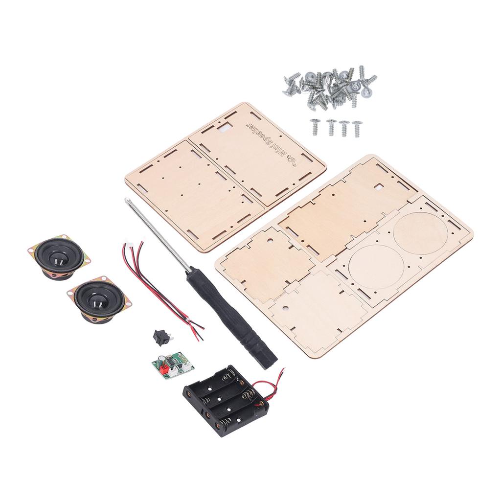 DIY Bluetooth Speaker Kit Stereo Surround Non Toxic Composite Wood DIY Speaker Kit for Pupil