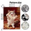 Stretched Frame Pearl Art Kit Cute Ragdoll Cat Pattern DIY Sparkling Bead Canvas Relaxing Hobby Gift for Handicraft Lovers Unique Home Decor