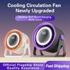 New 1800mAH desktop bladeless electric fan, USB rechargeable with ambient light, silent turbo fan, 100 speed air cooler