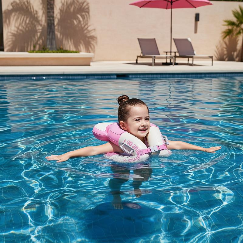 Inflatable Kids Underarm Swim Ring Safety Float Belt Hand Free Swimming Training Floats For Children Pool Beach Water Sports