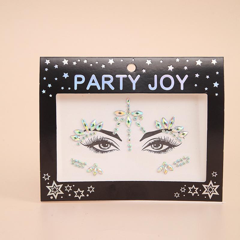 Pegatinas de Pedrería PARTYJOY: Gemas para Maquillaje de Rostro y Ojos para Festivales de Música