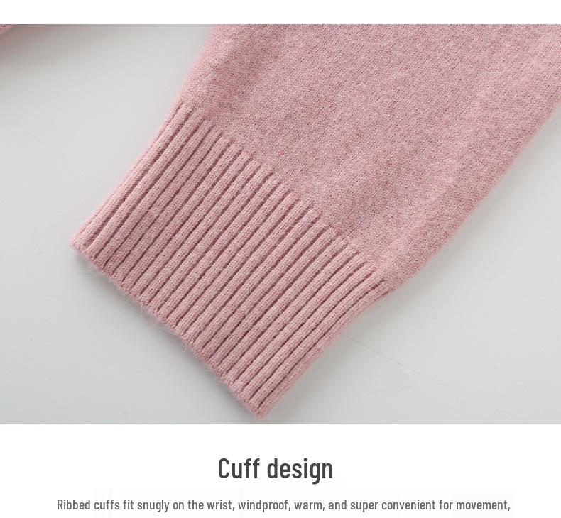 2026 Stylish Knit Qipao Collar Top for Middle-Aged and Elderly Women - Fashionable Autumn/Winter Sweater