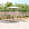 VidaXL Salon Garden Set 6 Pcs Solid Acacia Wood, Table and Chair Set, Lounge Set of 3209317