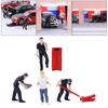 1/64 Film Character Diorama Drawing Figure Car Repairer Street Building Scenario Table