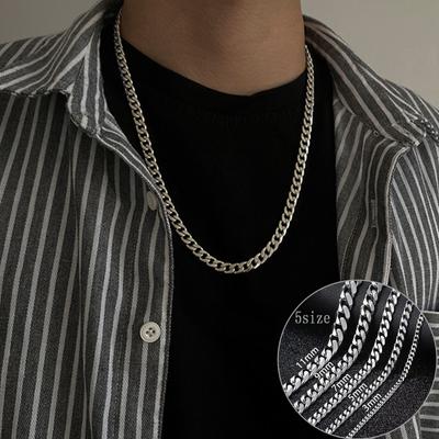 24 Paslanmaz Çelik Ton Zinciri Küba Erkek Kolye Hip Hop Zinciri Trend Kalın Geniş Zincir