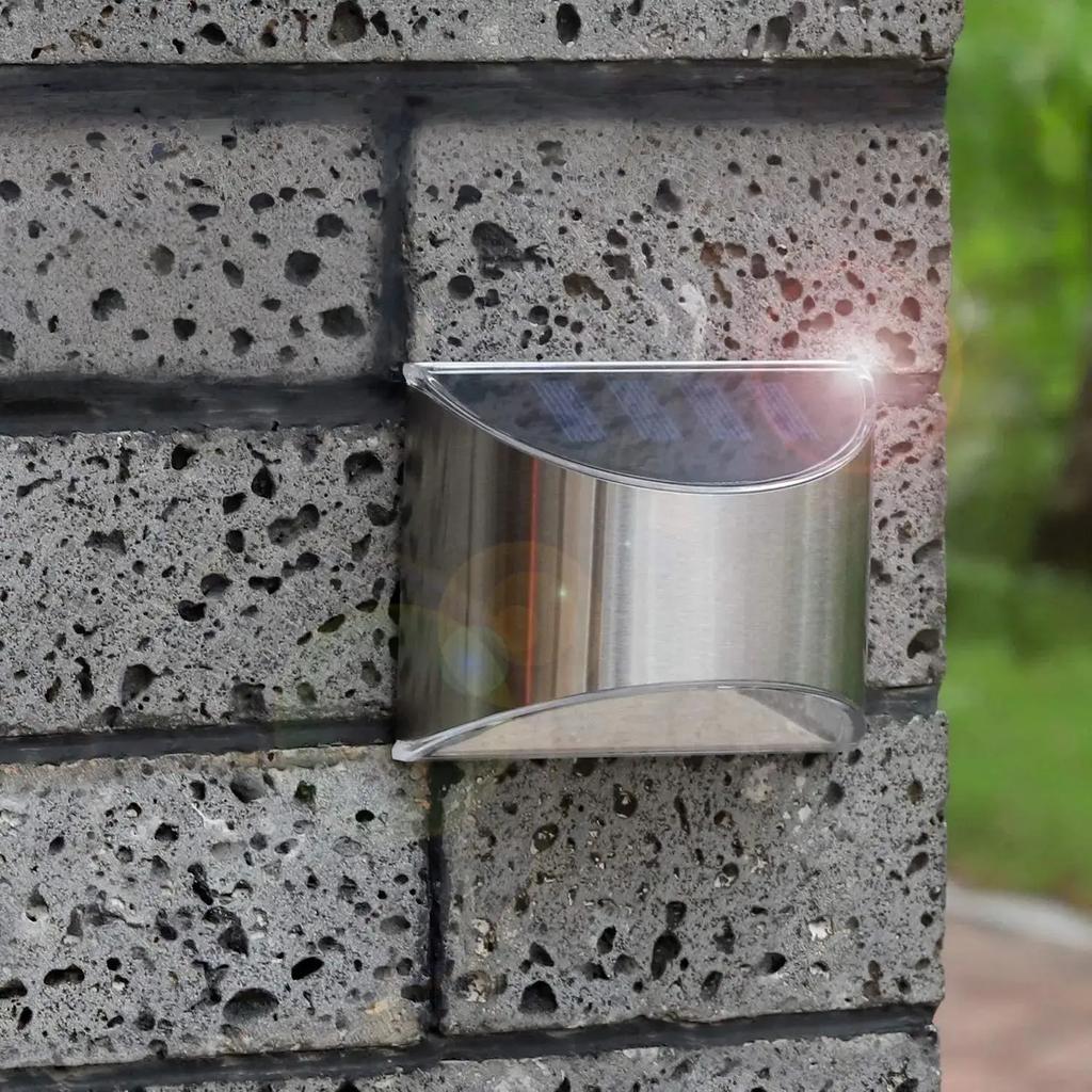 2PCS Solar Fence Light Solar Garden Light Outdoor Solar Wall Light Solar Deck Light Waterproof For Garden Patio Yard Decor