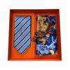 Aurora Large Silk Scarf & Blue Striped Tie Set