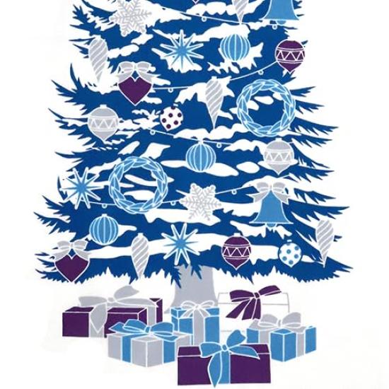 Some no Anbo Hand Towel Tree Authentic Dyed Cotton Tokuoka Made in Japan 35cm x 100cm "Holy Blue" 100%