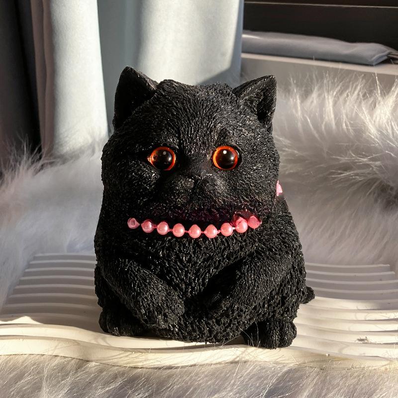 Non-Toxic Cute Big Cat Taba Squishy Silicone Fuzzy Super Big Plush Cat Handmade Kitten Squeeze Toy Mochi Toy Hand Relax Antistress Gift