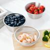 Wiedergeboren. J Edelstahl Neu Mini Schüssel Sieb Set 13cm / Obst Gemüse Korb Sieb Rührschüssel