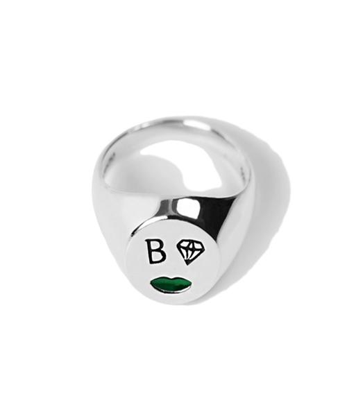 Bonbeau Smile Epoxy Signet Ring Thick Smile Ring (Type B)