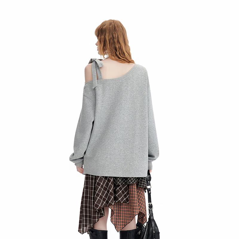 UNIFREE Vintage Dachshund Print Asymmetrical Sweatshirt