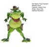 Cowboy Frog Figurine Red Scarf Cartoon Frog Statue Resin Animal