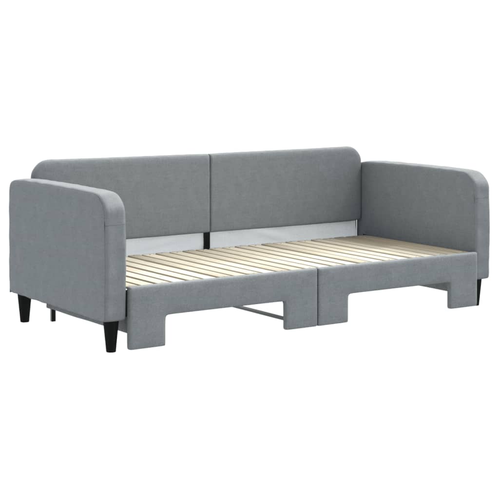 Vidaxl Sofa Rozsuwana, Jasnoszara, 90X200 Cm, Tkanina