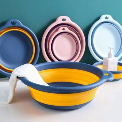 Safe Durable Foldable Wash Basin Portable Foldable Laundry Basin Plastic Travel Folding Wash Basin Bathroom Household Supplies