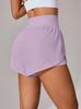 High-Waisted Ruffled Yoga Shorts - Women's Casual Sportswear for Tennis and Yoga