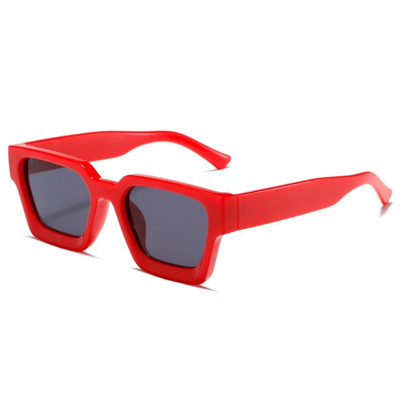 Unisex European American Sunglasses Trend UV Protection Designer Sun Eyewear Fashion Rainbow Versatile Men Women Sun Glasses красный
