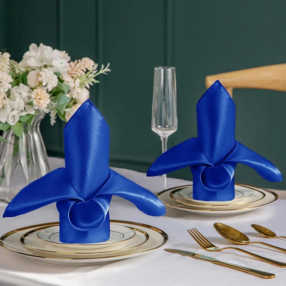10pcs Soft Dinner Napkins 30x30cm Table Napkins Wedding Decoration Satin Napkin  Event