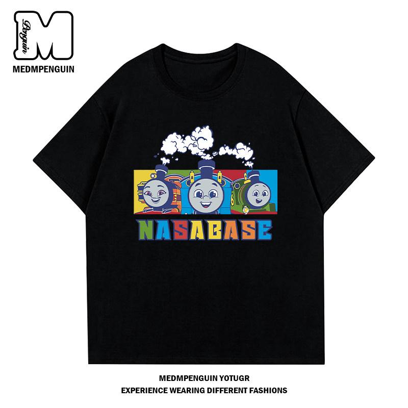 Thomas Little Train Cotton Boys Short Sleeved Tshirt 2026 New Summer Boys and Childrens Fashionable Half Sleeved Top 100