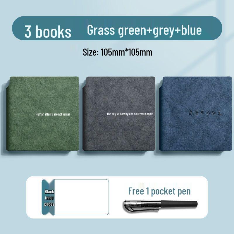 Fickduk: Portabelt rutat anteckningsblock & Praktisk anteckningsbok