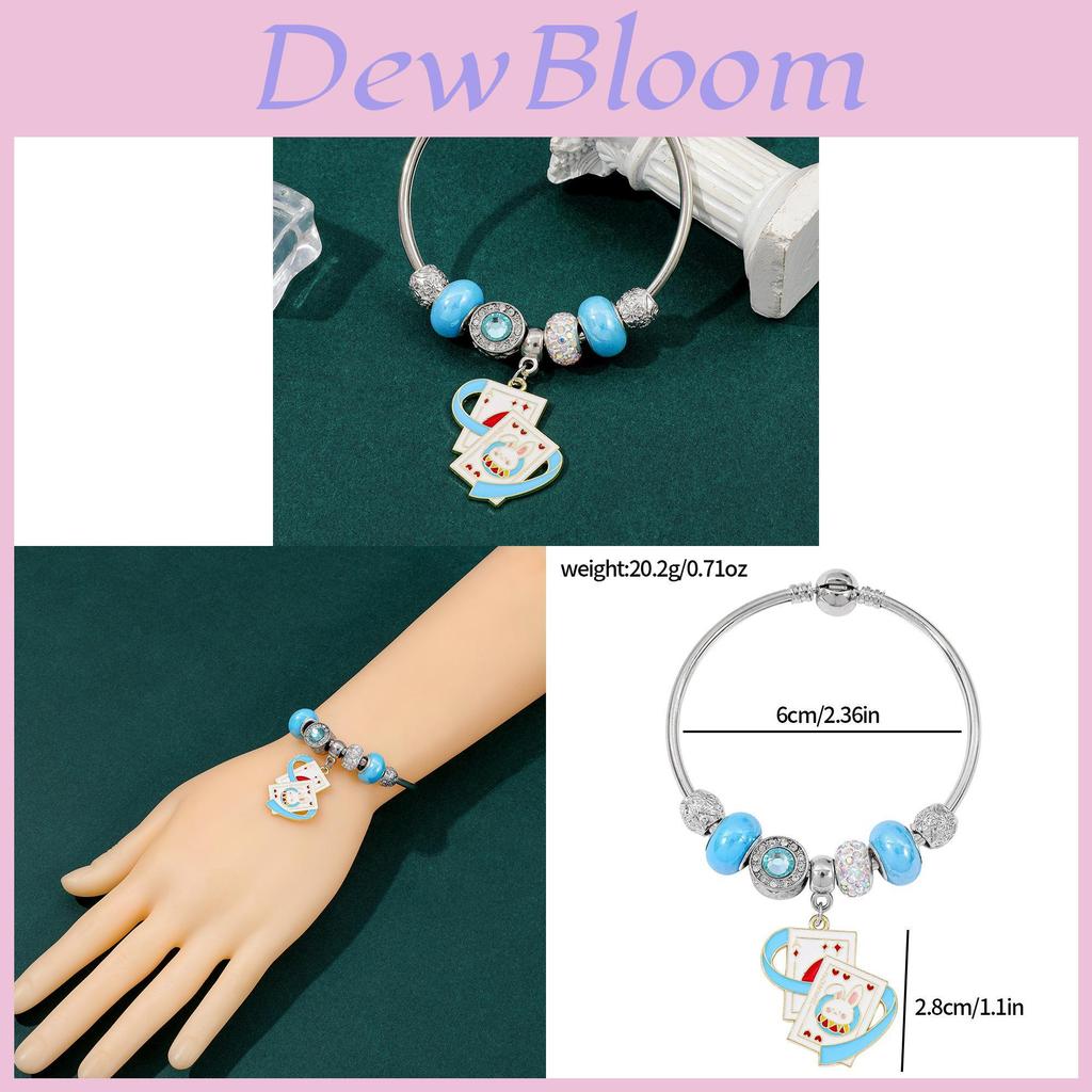 Doraemon Kristallperlenarmband mit Karte Cartoon-Anhänger zum Verschenken