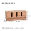 Wooden Cable Organizer Box Power Strip Charging Cables Desktop Cord Management Solution Walnut Acacia Finish