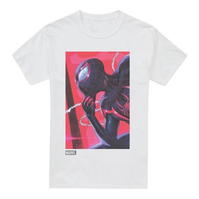 Marvel Mens 100% Cotton T-shirt Mens Tees Top Spiderman Unmasking Miles Morales Top Tee S-2XL Official