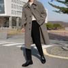 Woolen H-shaped Coat Men's Winter Quilted Coat Korean Style Loose Mid-length Warm Windbreaker