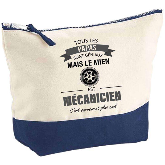 Trousse de maquillage - PLANETEE - Papa Mécanicien - Grand format - Coton - Impression HD