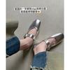 French retro light mouth with Mary Jane shoes spring and autumn new soft leather thick heel large size single shoes square head high heels