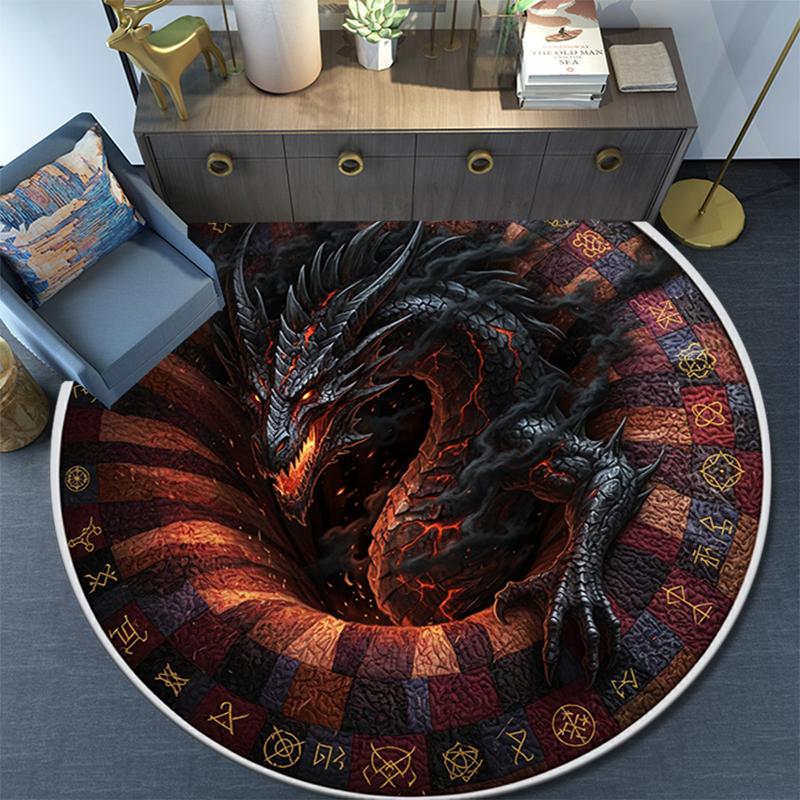

Cartoon Print Round Area Rug,Carpet Rug for Living Room Bedroom Sofa Playroom Decor,Non-slip Floor Mat 80cmx80cm