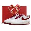 Air Force 1 Slip Resistant Slip Resistant Low Top Skateboard Shoes Women's White Red FQ7626-100(Team-S-BOX)-Random Packaging Bags