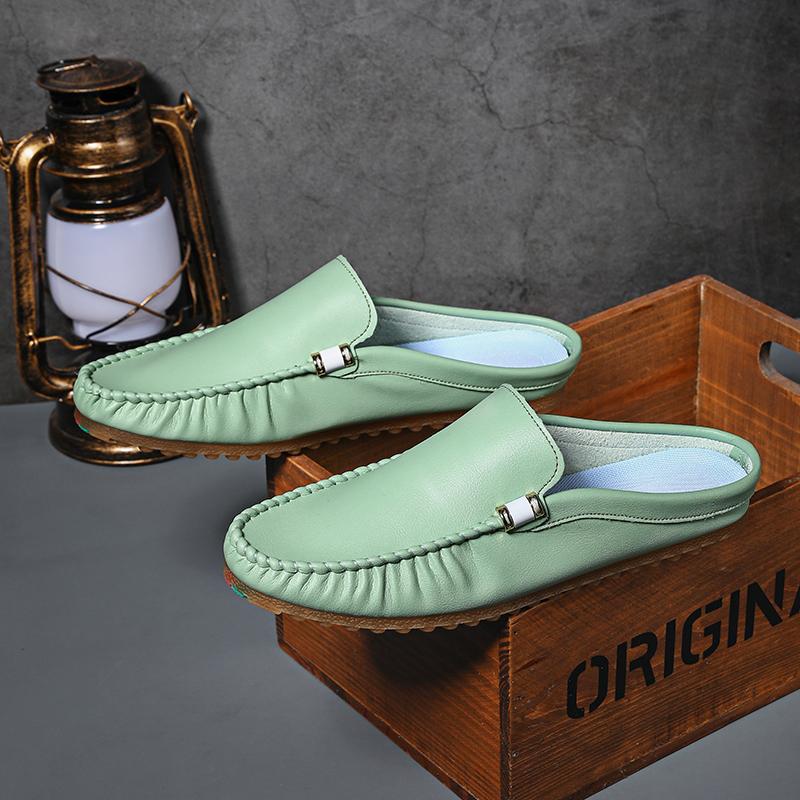 

Fashion All-match Luxury Brand Male ShoesLightweight for Men Muller New Arrival Outdoor Men Casual Shoes Leather Mens Slip on Shoes 44