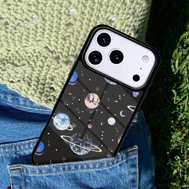 Space Planets Solar System Phone Case For iPhone 17 AIR 16 Pro Max 15 14 Pro 11 12 13 Shockproof Silicone Cover