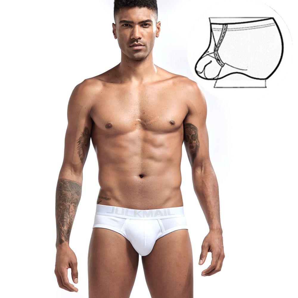 JOCKMAIL Men's Low Rise Combed Cotton Jockstrap Briefs with U-Pouch