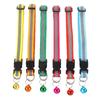 Pet Collar Cat Bell Anti Slip Reflective Dog Collar Cat Necklace Cartoon Cat Head Colored Bell Dog Pet Accessory