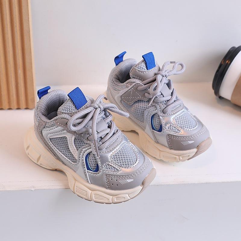 

Детская спортивная обувь 2025 весна и осень новая обувь для бега для мальчиков корейская версия кроссовок для девочек обувь для папы детсадовцы 1- 6 21-25 whole hand shot 5 pairs серый