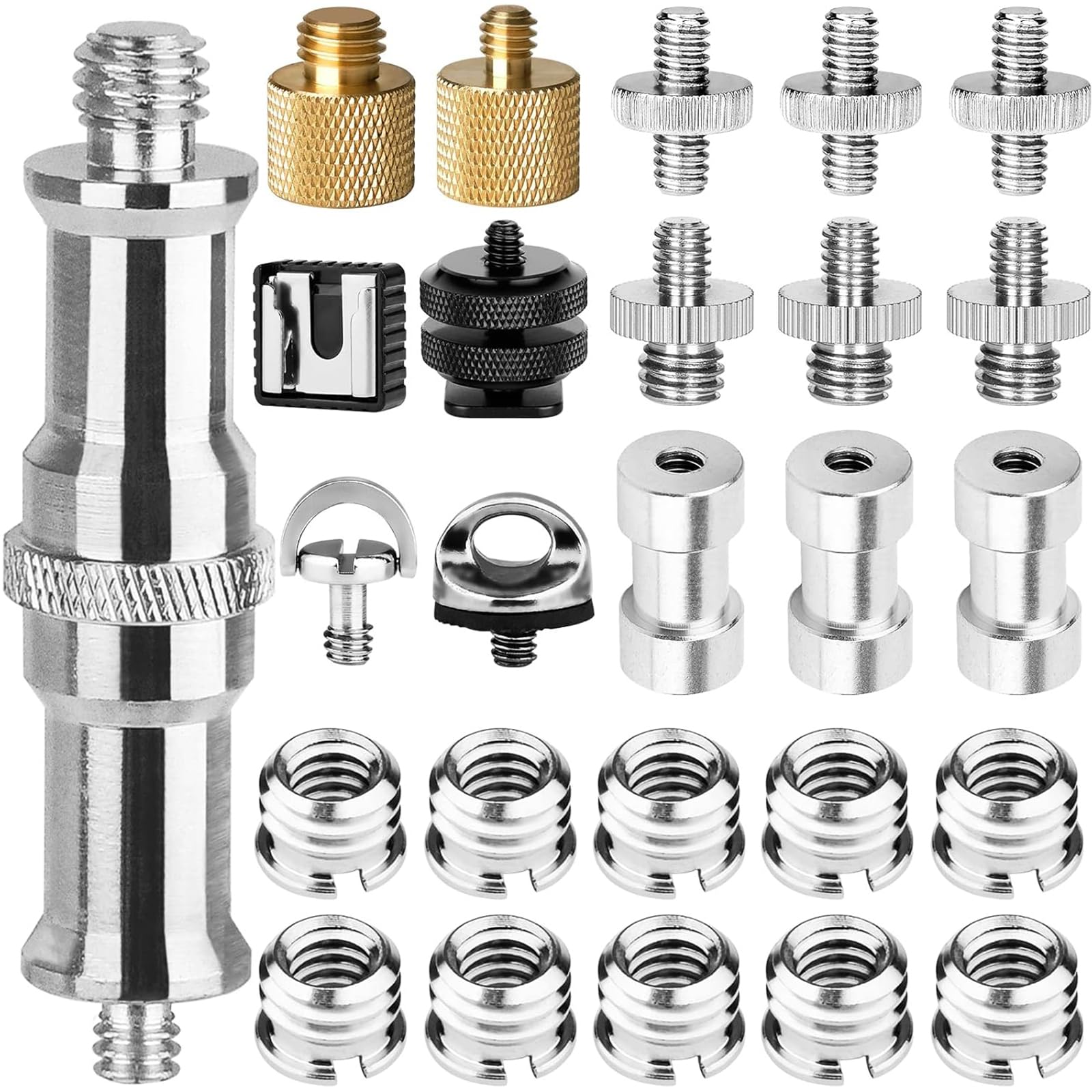 

Camera Screw to inch Camera Screw Conversion High Precision Corrosion Resistant Screw Conversion Adapter Female to Male Set Screw Adapter Double Head