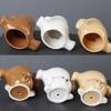 Upside Down Bear Shape Ceramic Planter Portables Flower Pot For Succulents Creative Homes Decoration