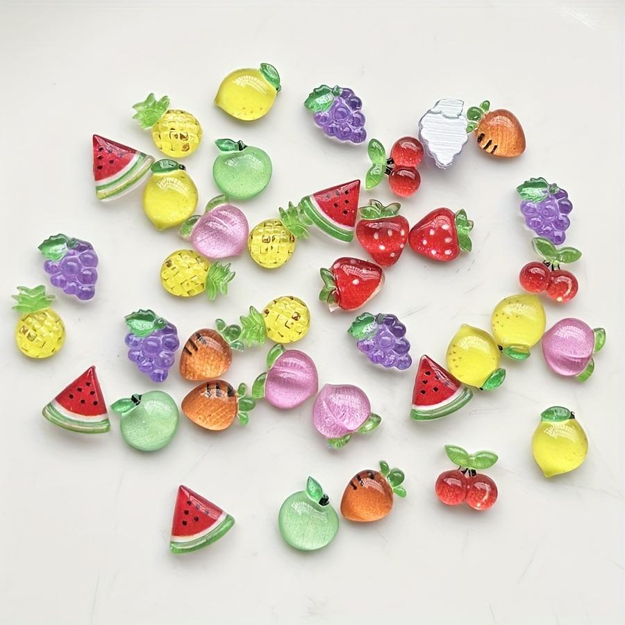 

30 шт. смола микс ты персик груша виноград яблоко вишня лимон хурма редис фрукт еда ноготь стразы аппликация DIY ювелирные аксессуары украшение разноцветный